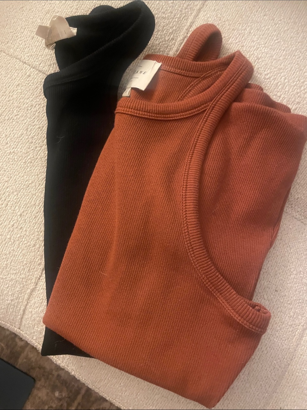 Sezane Marcelo tanks -mahogany and black